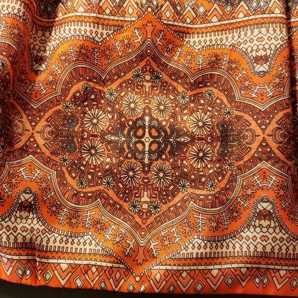 Love21 orange tapestry lined flare skirt - Picture 10 of 11